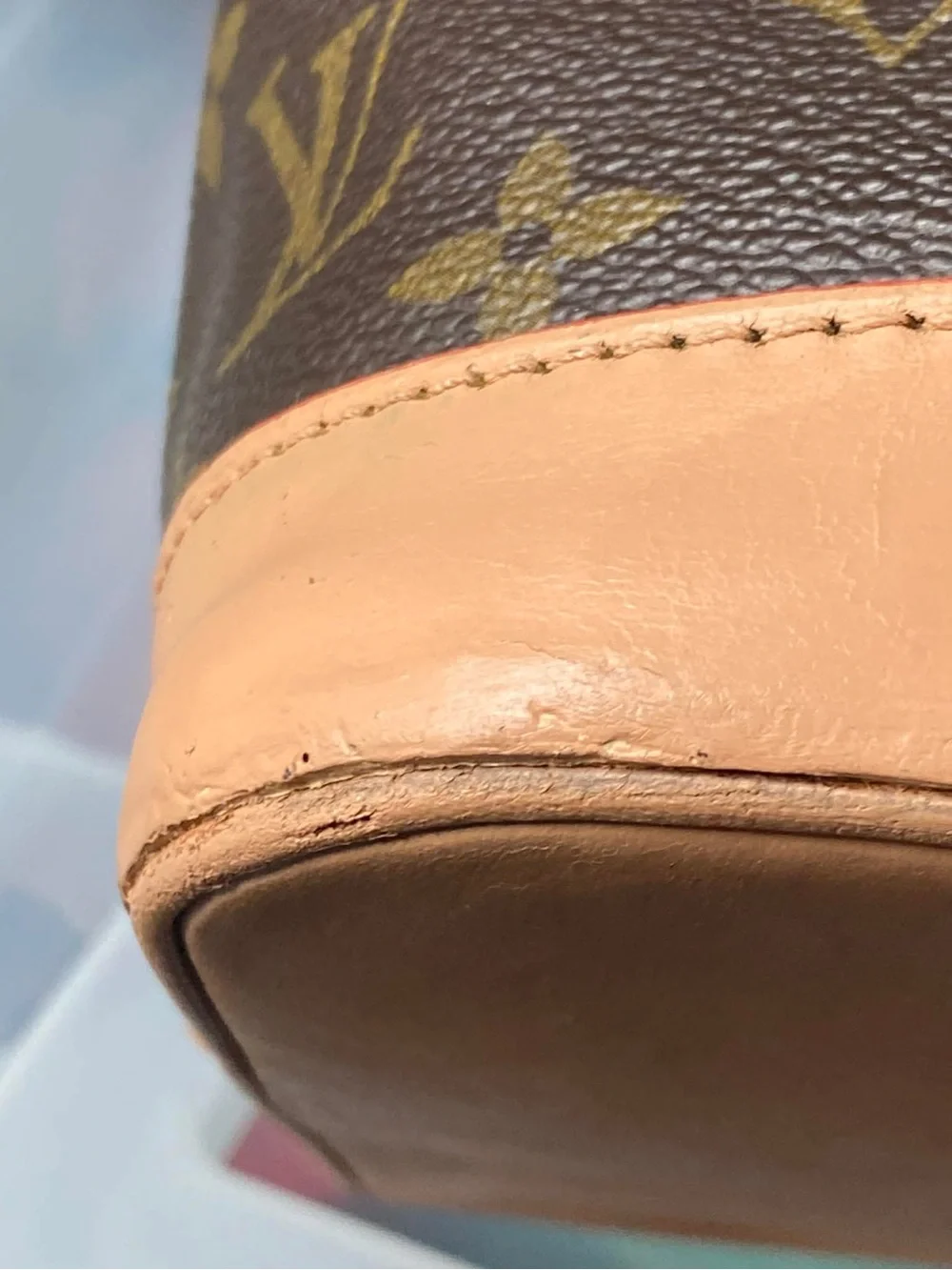 Louis Vuitton Brown Monogram Satchel with Tan Handles - Picture 13 of 16